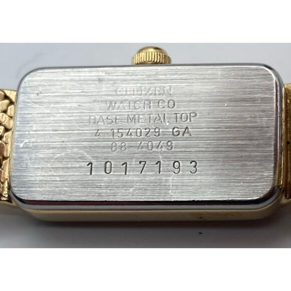 VTG Citizen Quartz Womens Petite Tank Watch 13mm New Battery Wrist 5.75 - Picture 5 of 11